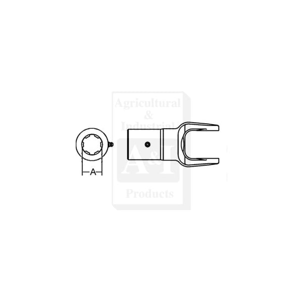 Implement Slip Yoke 6.5" x2.5" x2.5"
